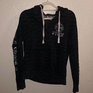 PINK half zip up hoodie